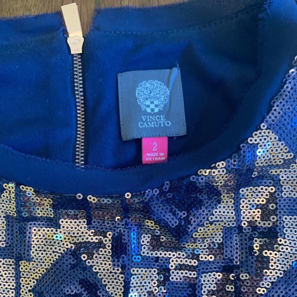 Vince Camuto Geometric Pattern Cocktail Dress - Picture 5 of 7